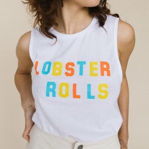 Katie Kimmel Lobster Rolls Sleeveless Shirt White Large